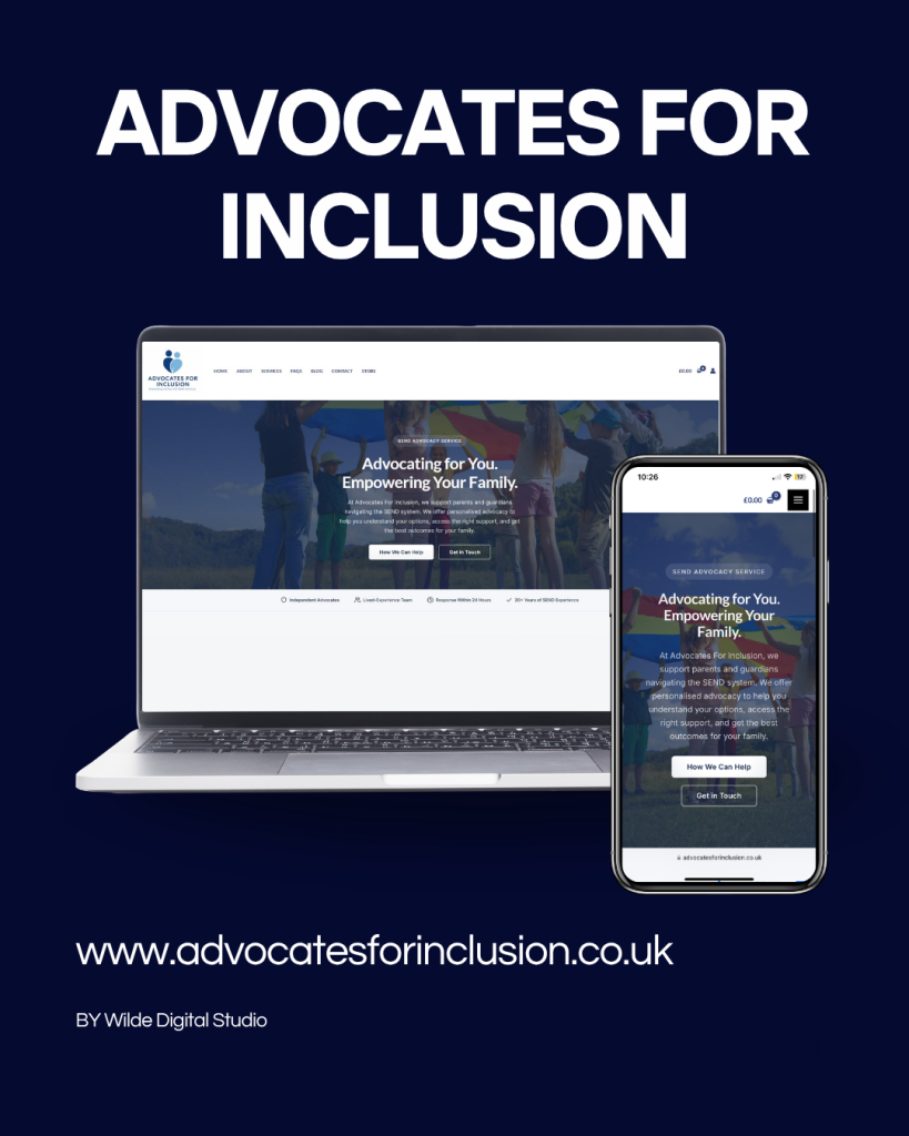 wilde digital studio advocates for inclusion mockup.